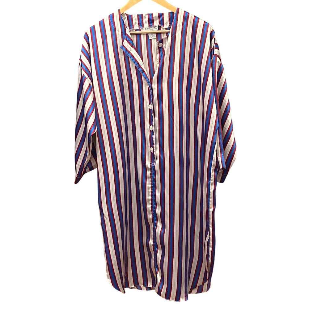 Vintage 90's Style B.G. Street Nightgown Nautical Preppy Pajama Core Pajama Core